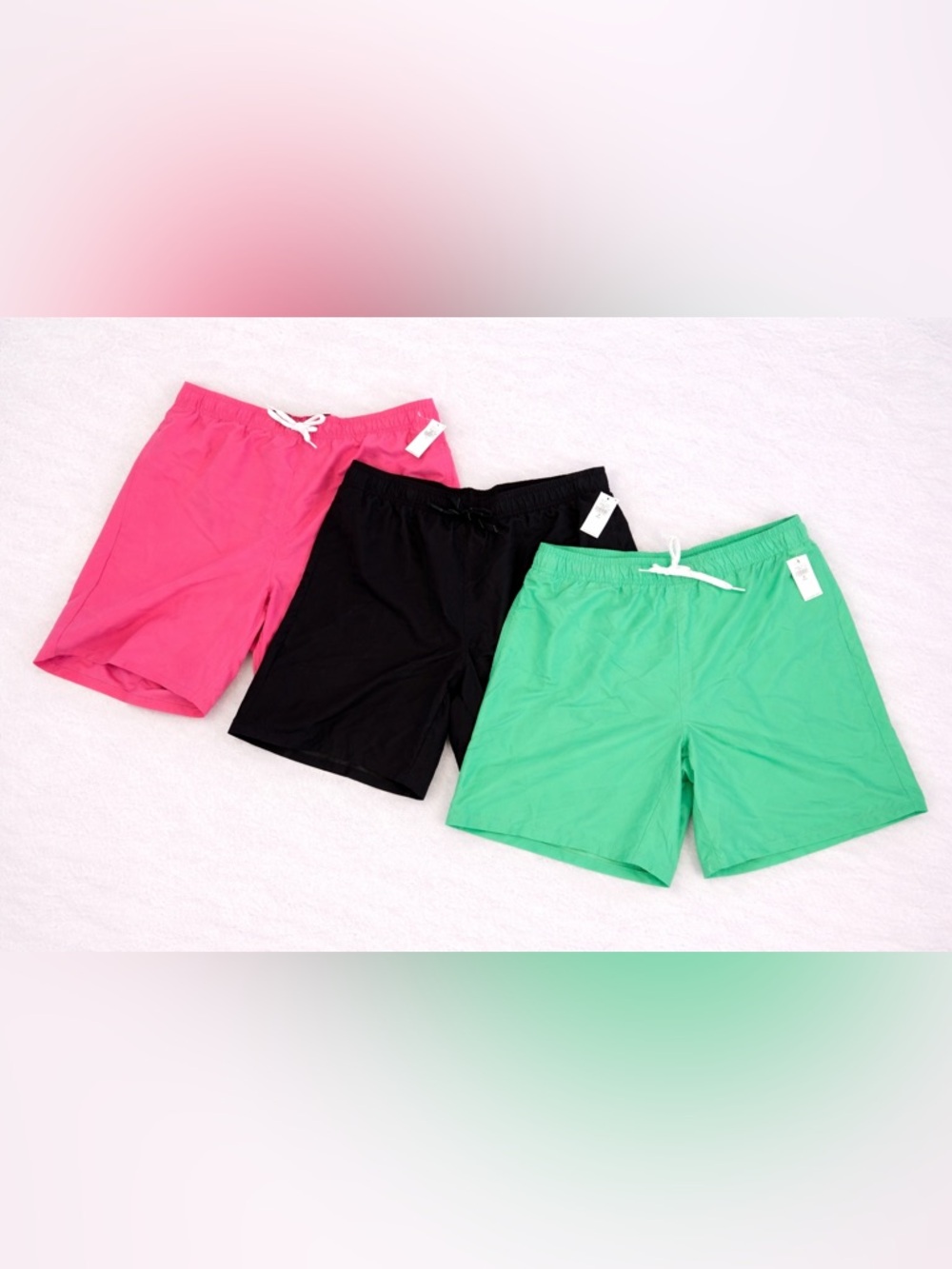 Old Navy Men’s Swim Trunks Bundle M Tall NWT Black Pink Green Quick Dry Shorts
